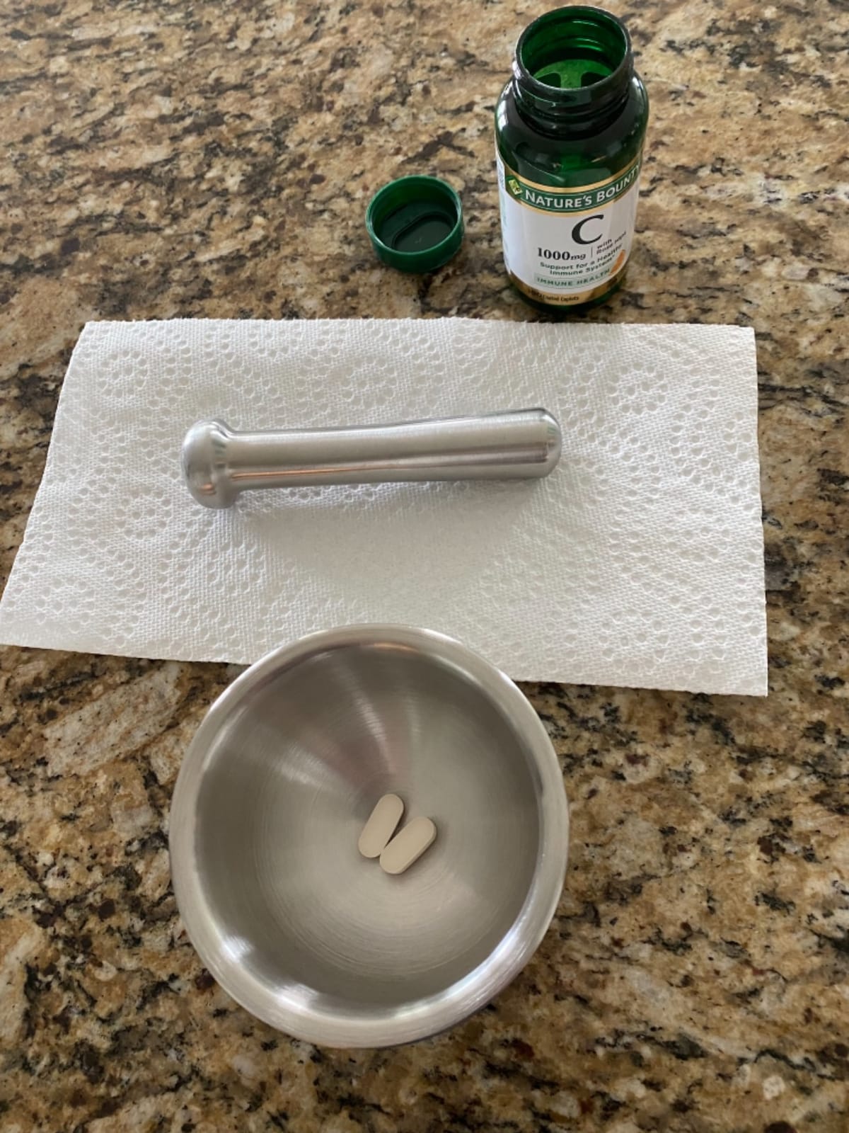 Tera 18/8 Stainless Steel Mortar and Pestle with Brush,Pill Crusher,Spice Grinder,Herb Bowl,Pesto Powder customer photo 1