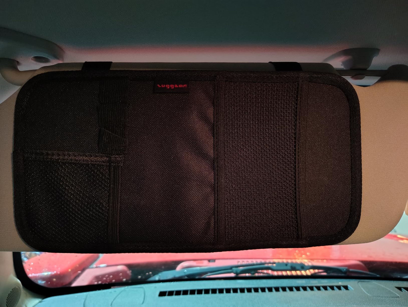 Car Sun Visor Organizer Document & Pen Holder Storage Pouch Black customer photo 1