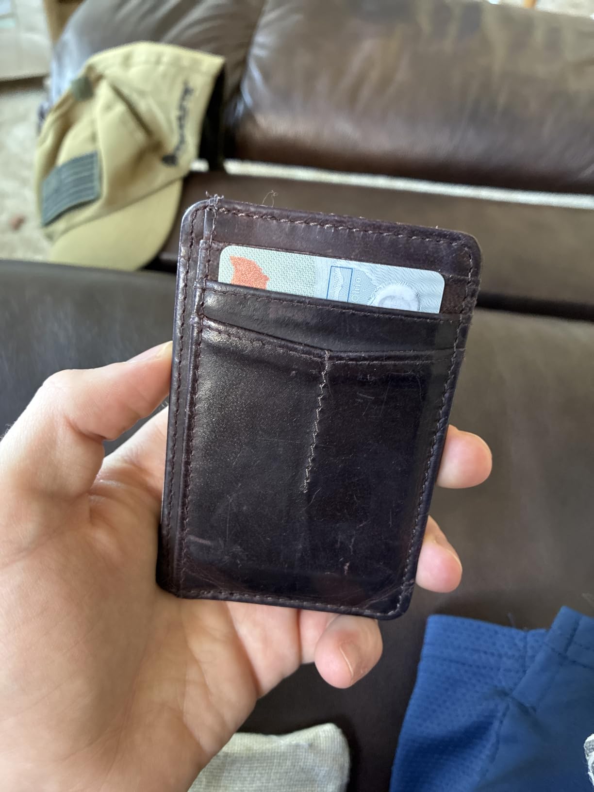 Slim Minimalist RFID Leather Wallet, Front Pocket Card Holder for Men customer photo 2