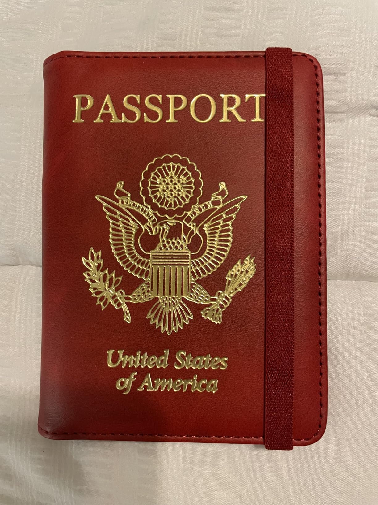 WALNEW Passport Holder for Travel, RFID Passport Cover Wallet for Women Men, PU Leather Passport Book Card Holder Case with Pen, Travelling Essentials for Flying customer photo 1