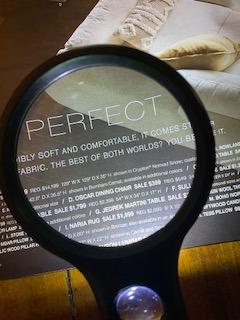 SeeZoom Magnifying Glass with Light, 3X Large Lens + 12X High Power Lens, Lighted Magnifying Glass Handheld Reading Magnifier for Seniors, Small Print, Coins & Jewelry, LED Light customer photo 1