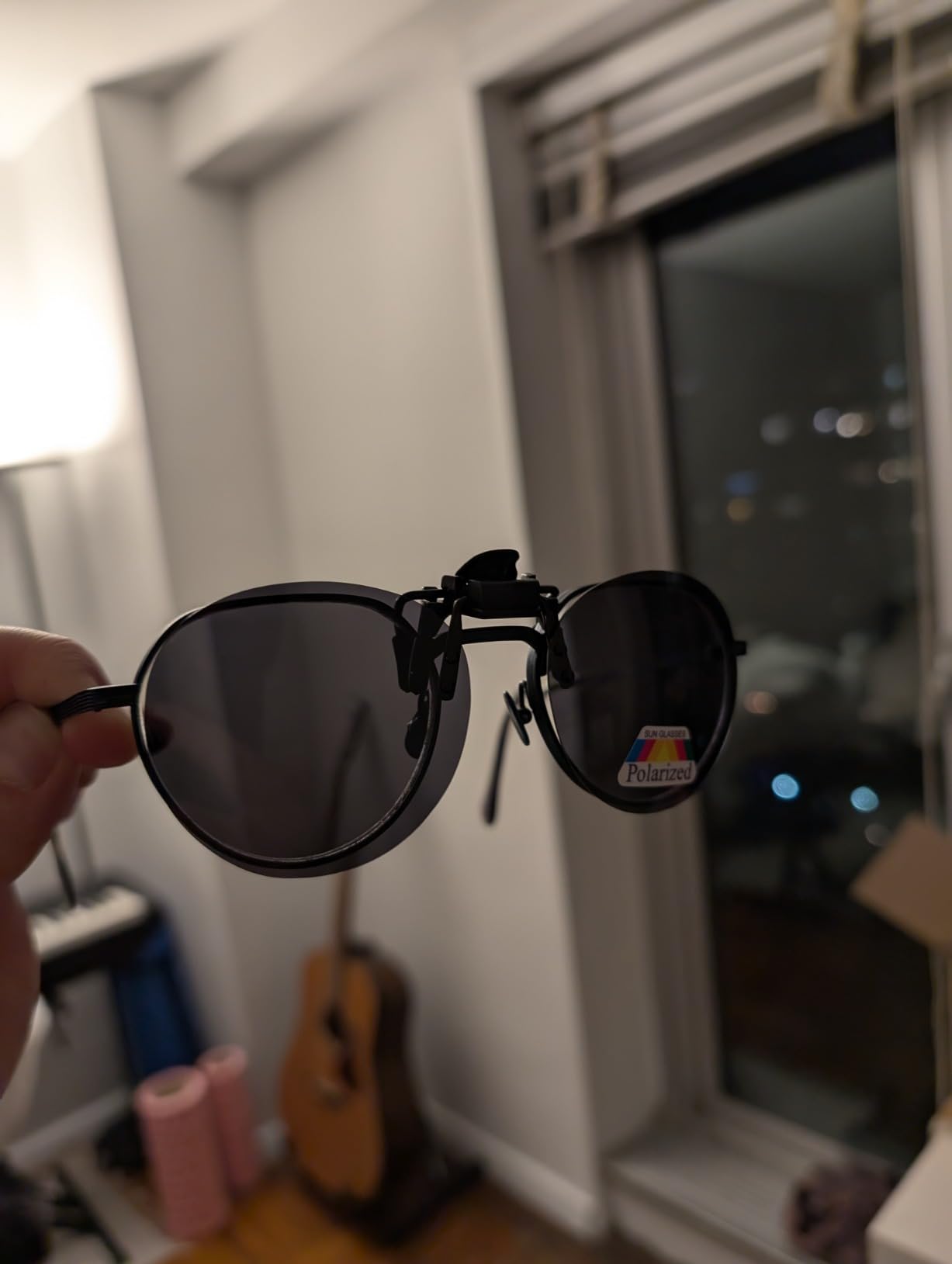 Clip-on Flip Up Polarized Sunglasses Rimless Over Prescription Glasses for Men Women customer photo 2