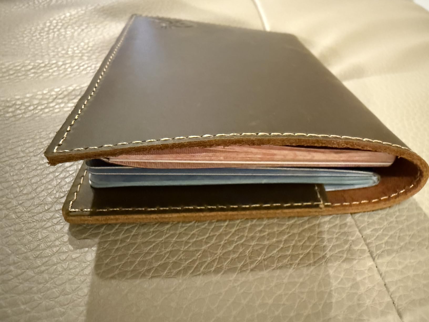WANDERINGS Leather Travel Wallet with Passport Holder - 4