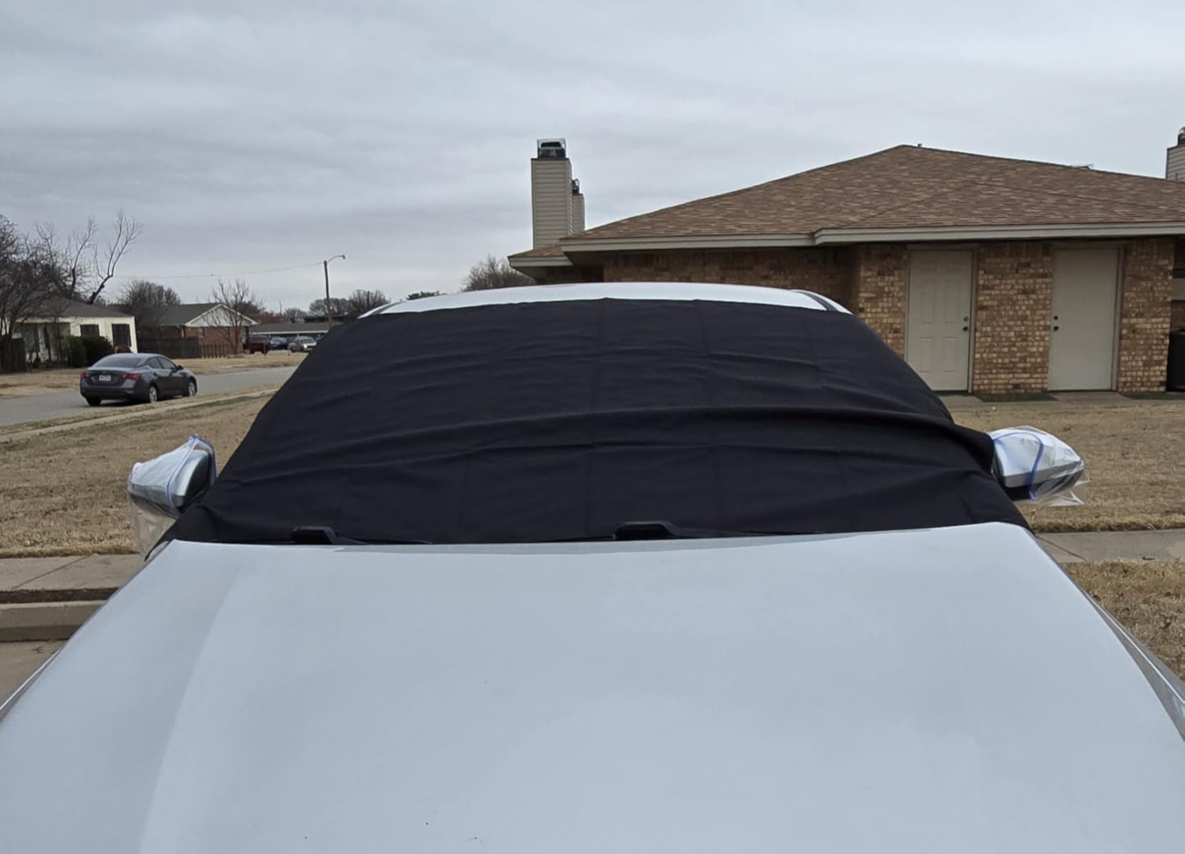 EcoNour Windshield Cover for Ice and Snow, Car Front Window Snow Cover customer photo 2