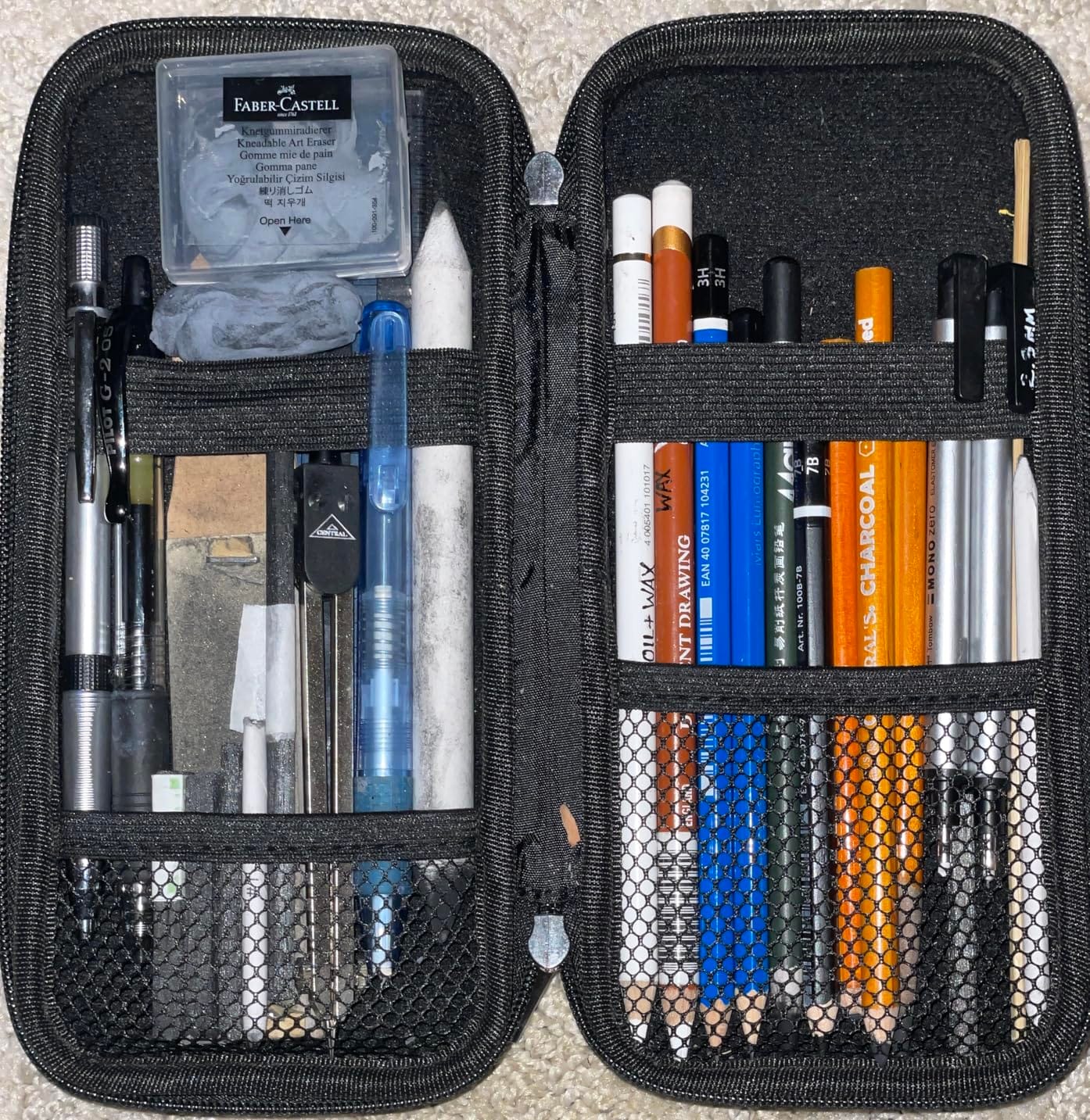 Upgraded Hard Pencil Case Box for Adults,Durable Pen Carrying Case with Zipper-Black customer photo 1