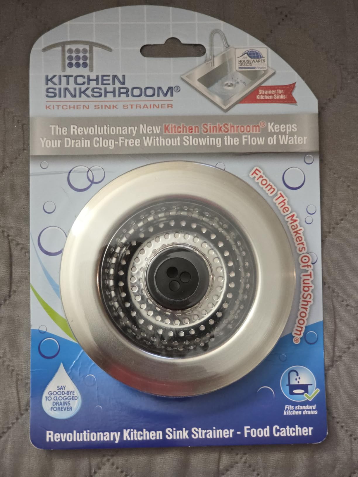 Kitchen SinkShroom Revolutionary Clog-Free Stainless Steel Sink Strainer, Black, 1-(Pack) customer photo 2