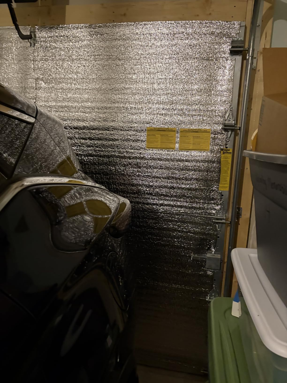 US Energy NASATECH (Pre-Cut for 8 Panel) 1 Car Garage Door Reflective Insulation Kit (R8) 1/4 Thick w/New & Improved Super Heavy Duty Double Sided Foam Tape Fits 8x7 8x8 9x7 9x8 Single Garage Doors customer photo 1