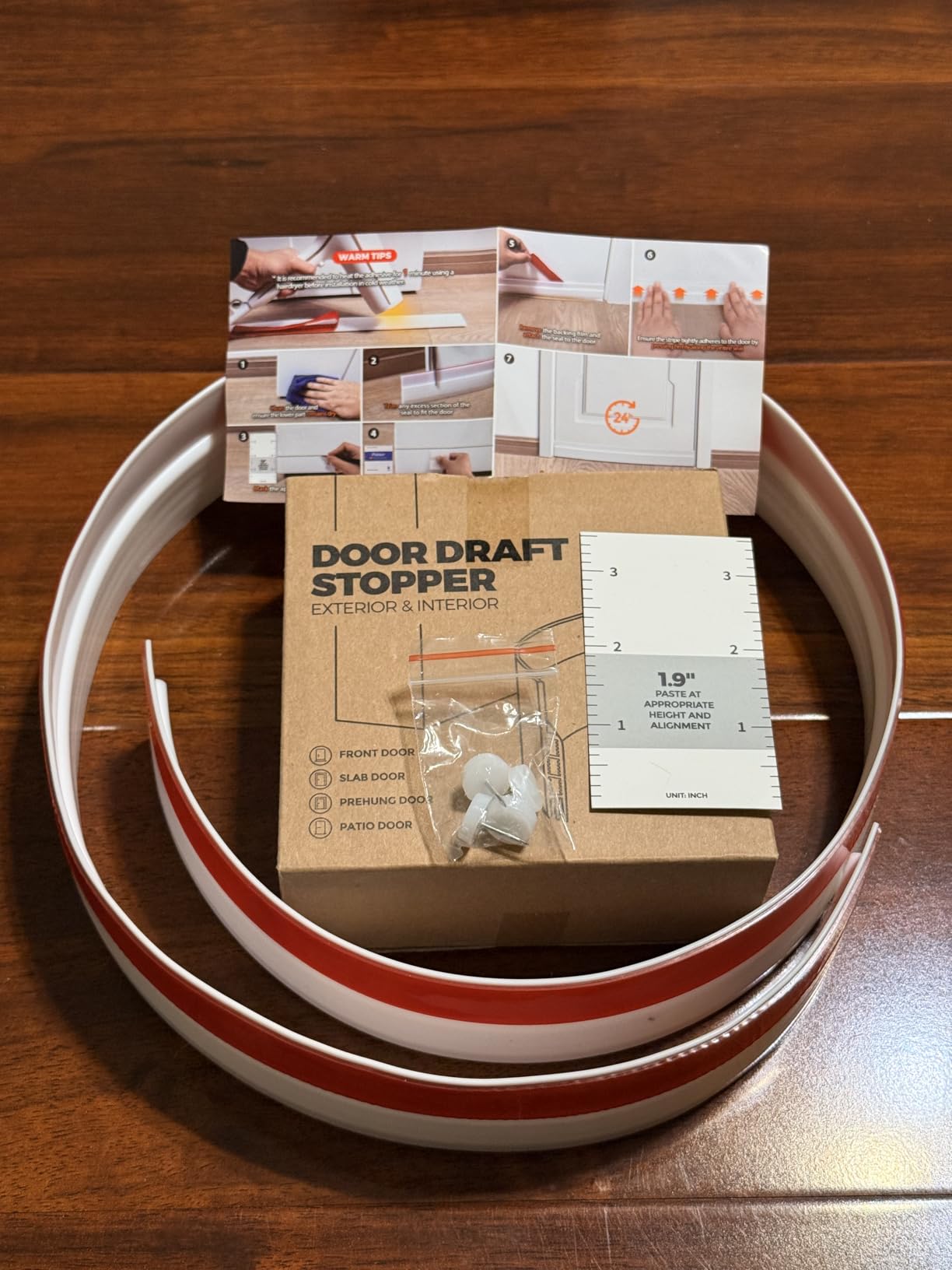 Holikme Door Draft Stopper 41inch Weather Stripping Door Seal Sweep customer photo 1