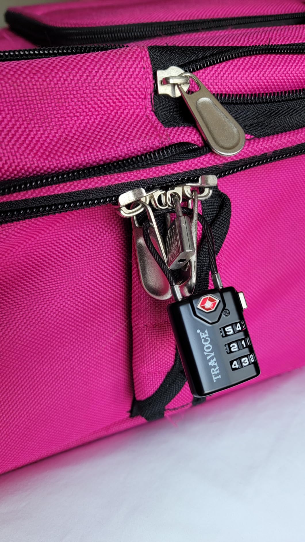 TRAVOCE TSA Approved Luggage Locks, Combination Cable Locks, 4 Pack, Black customer photo 1