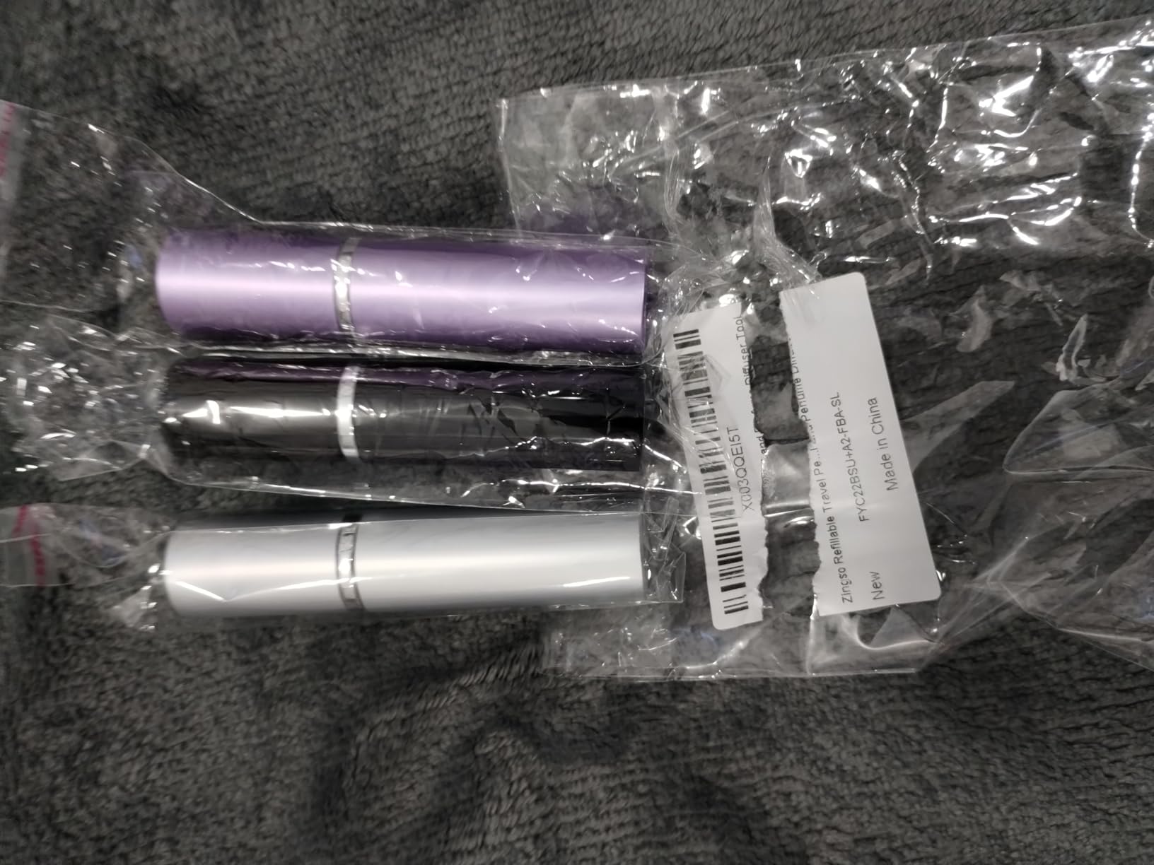 Refillable Travel Perfume Atomizer Bottles, 3 Pcs 6ml, Mini Portable Spray Bottles for Perfume Aftershave, Empty Travel Bottles with Funnel (Pink, Silver, Purple) customer photo 2