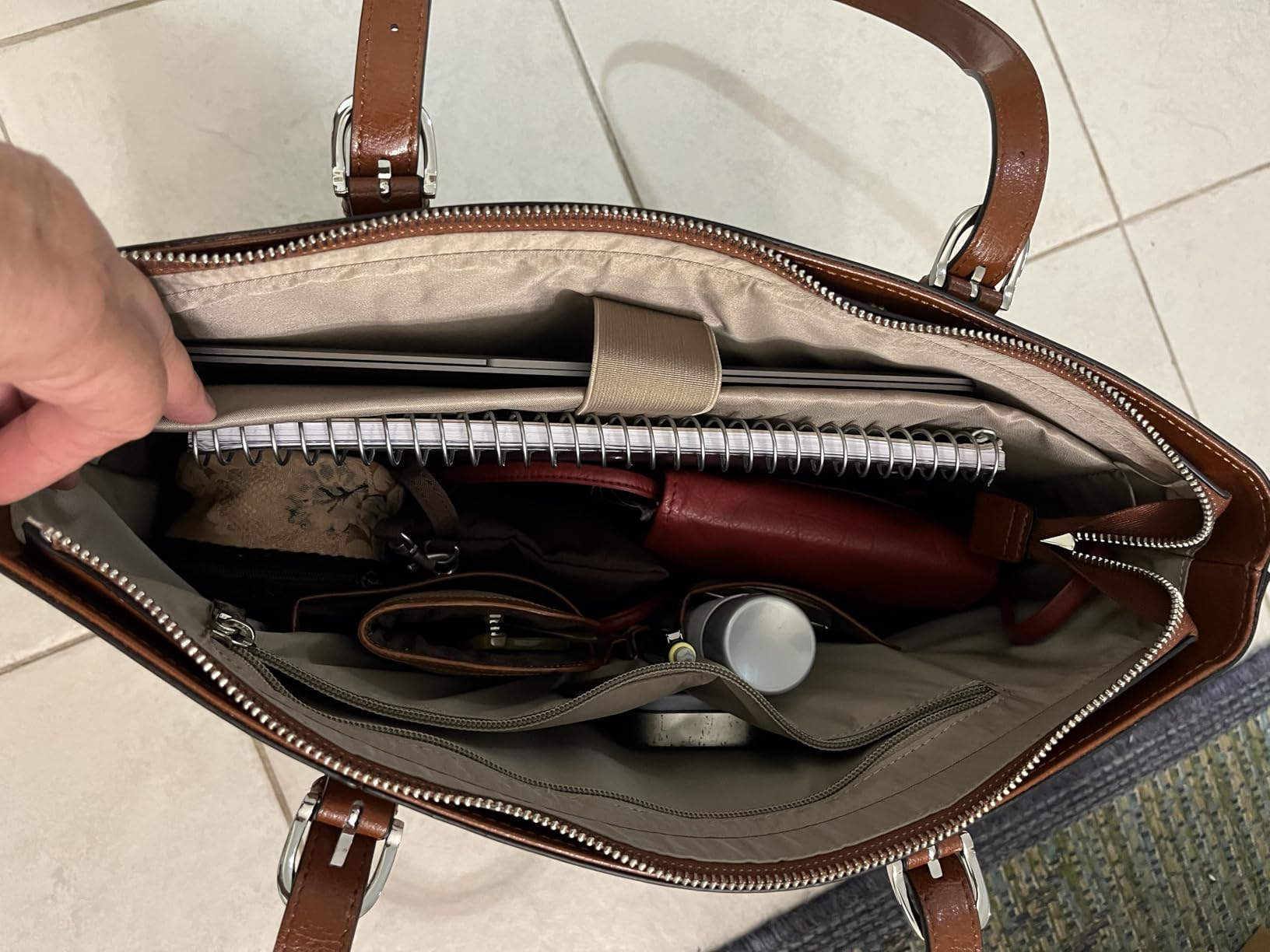 BOSTANTEN Genuine Leather Laptop Bag for Women 15.6'' Briefcase Tote Bags customer photo 1