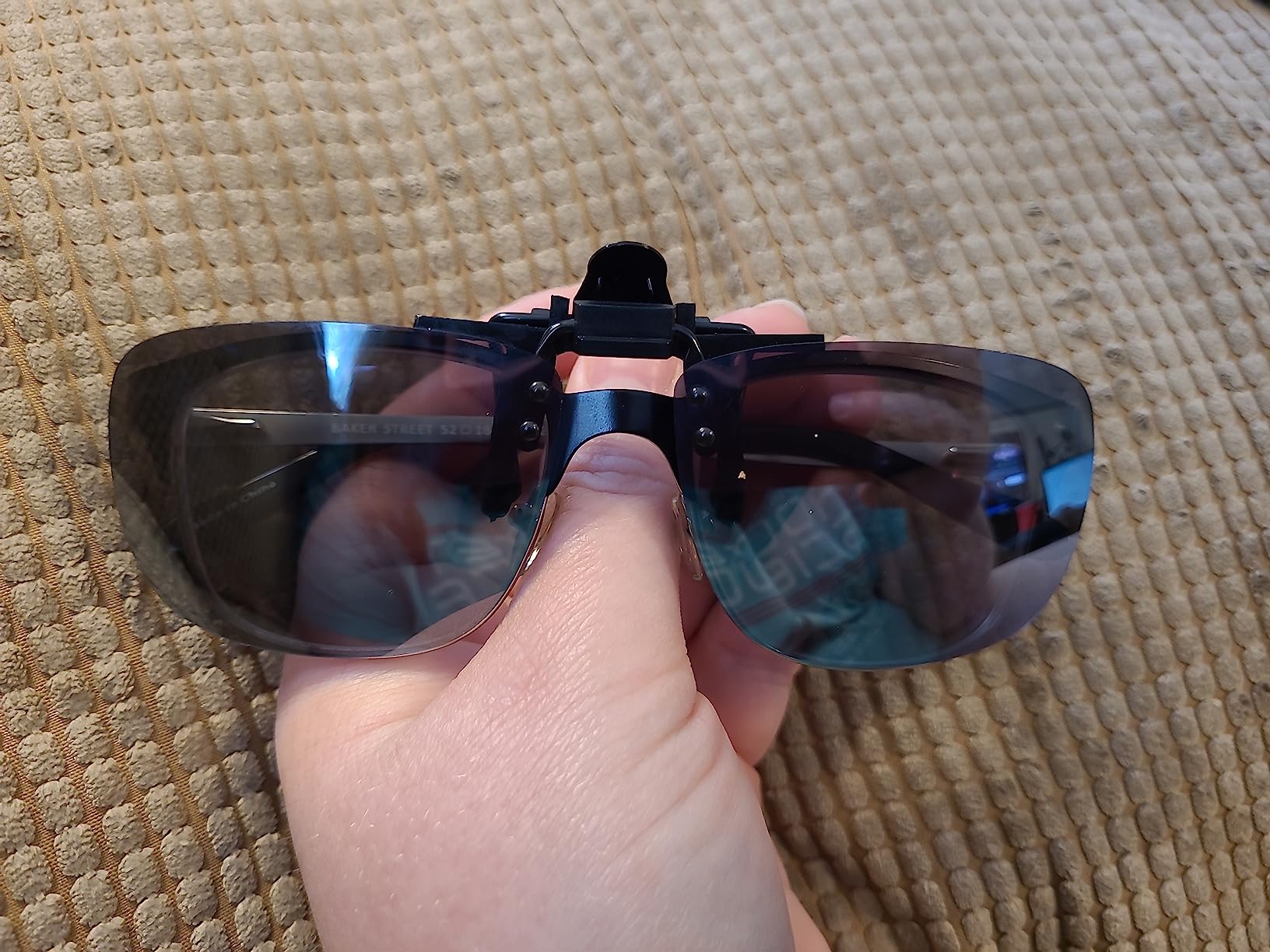 Success Eyewear Clip On Sunglasses Flip Up Polarized Sunglasses Clip onto Eyeglasses Over Prescription Glasses Case Included customer photo 2