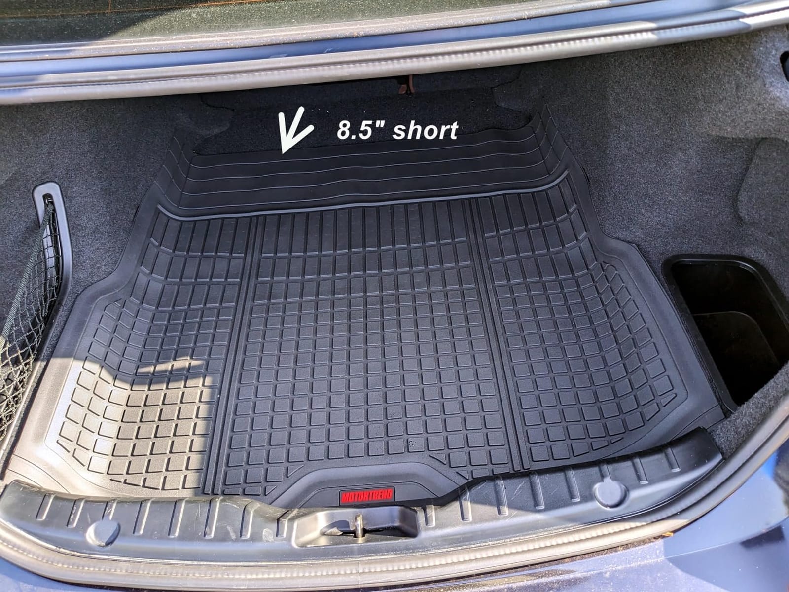 Motor Trend FlexTough Rear Cargo Mat – Heavy-Duty Trimmable Car Trunk Mat for Back of SUV, Universal Rear Cargo Liner for SUV, Flexible Trunk Liner, Automotive Floor Mats & Cargo Liners (Gray) customer photo 2