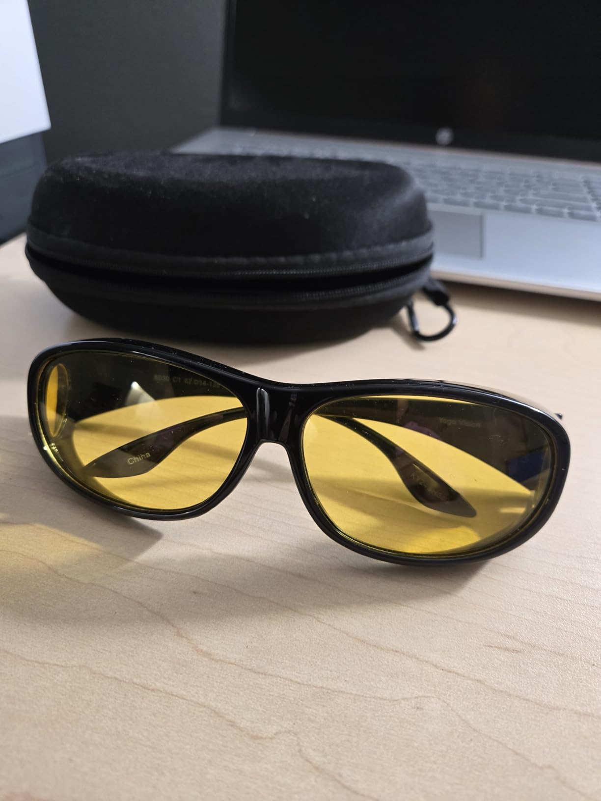 Success Eyewear Night Driving Glasses Anti Glare Polarized Night Vision Yellow Tint Night Driving Glare Reducing Fit Over Driving Sunglasses Men and Women customer photo 2