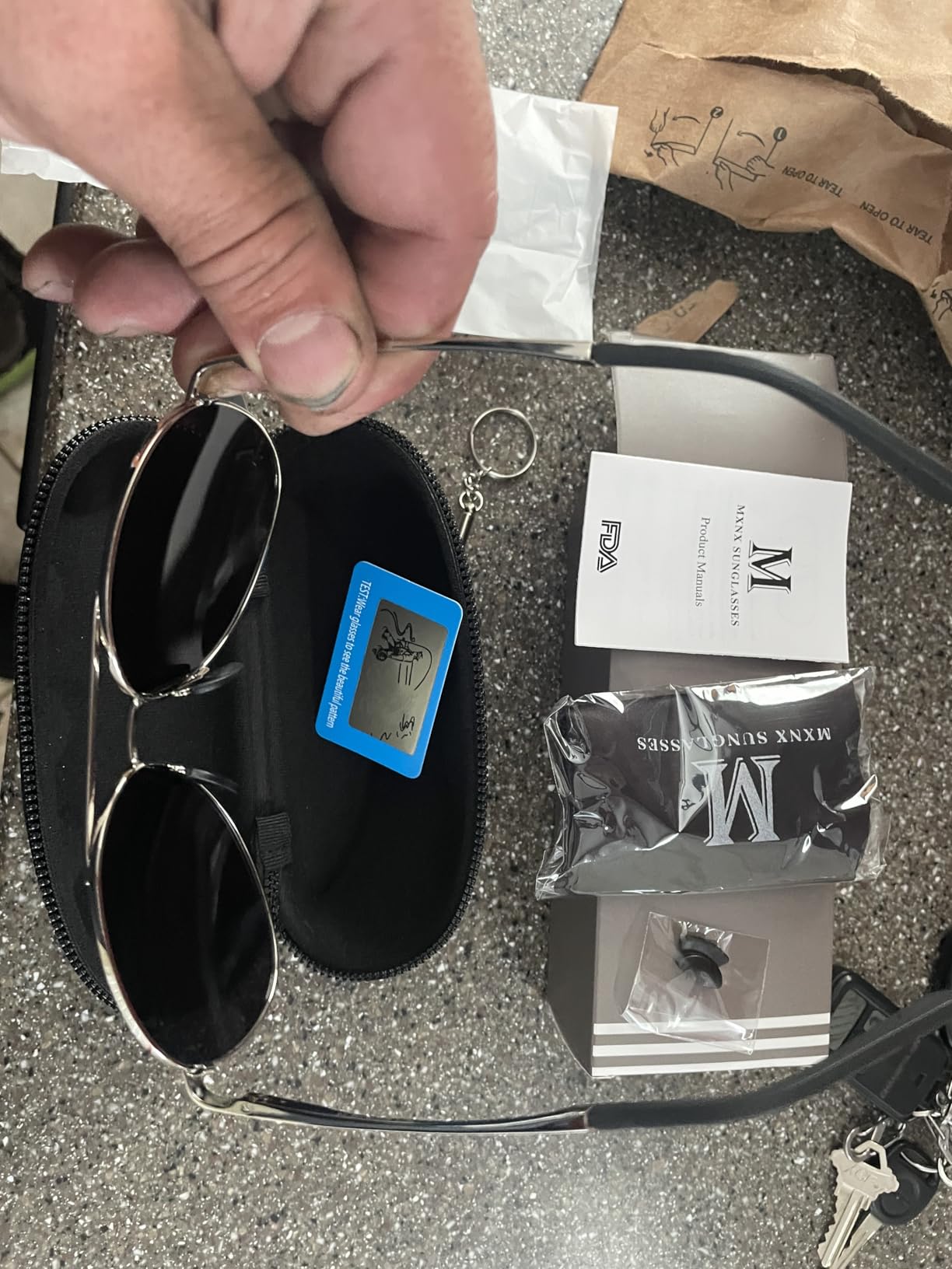 mxnx Aviator Sunglasses for Men Polarized Women Mens Outdoor Sun Glasses customer photo 1