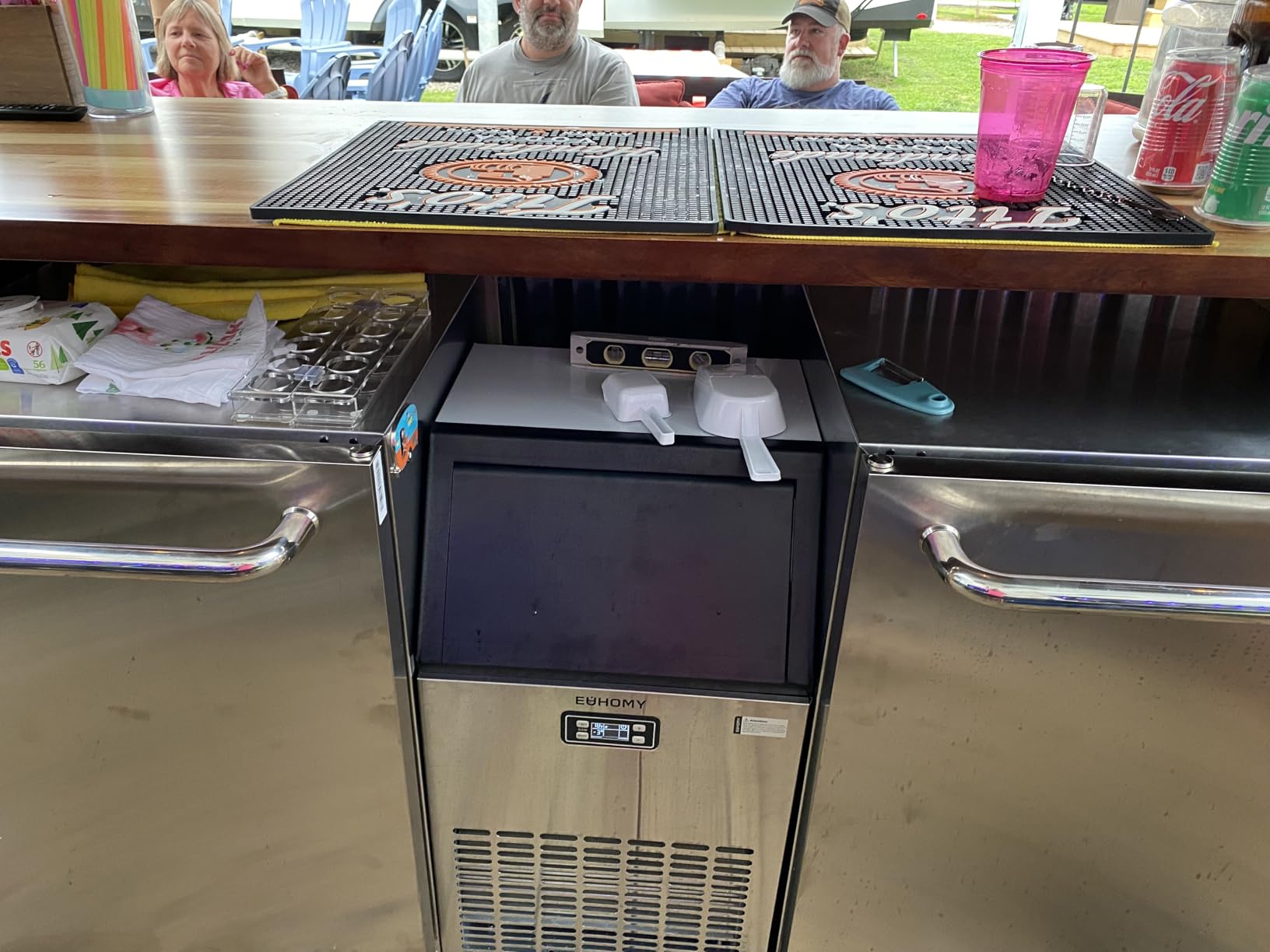 HCK Outdoor Refrigerator 24 Inch, Undercounter Refrigerators with Stainless Steel Door, 161 Can Beverage Fridge for Home Bar, Kitchen, Patio, Outdoor, Commercial Use customer photo 1