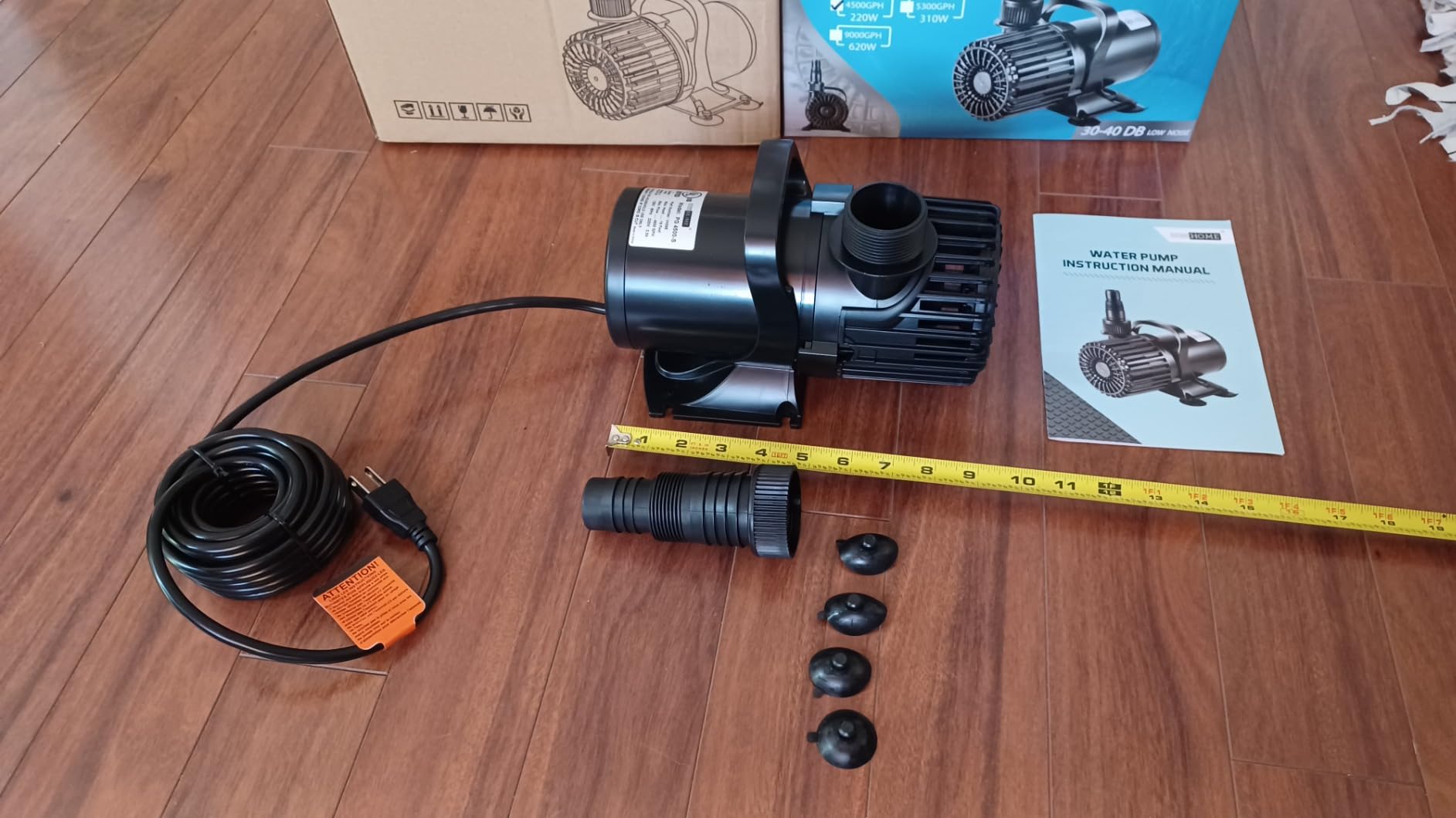 VIVOHOME 220W Pond Pump, 4500GPH Submersible Water Pump for Koi Pond customer photo 2