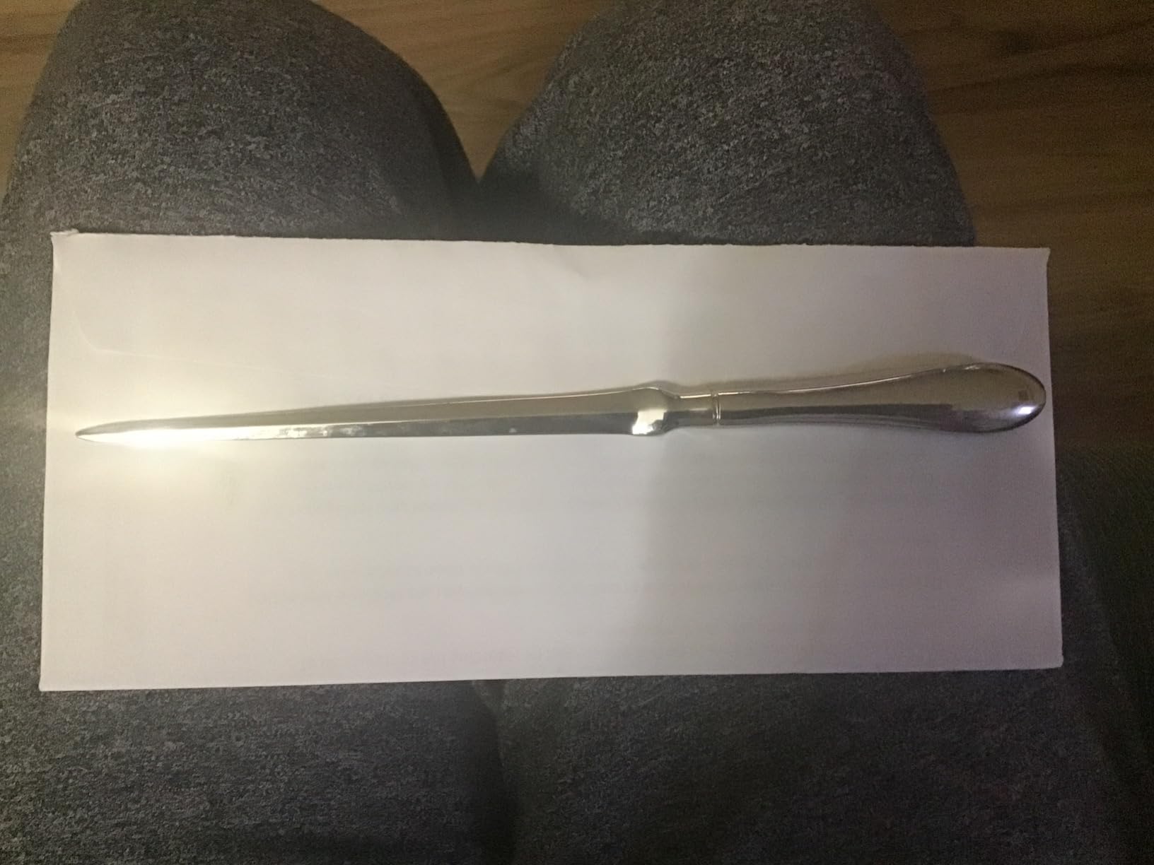 Silvery Letter Opener, Envelope Opener Knife Metal Letter Opening Knife, Paul Revere Paper Cutting Knife, 9 inches (1 Pack) customer photo 1