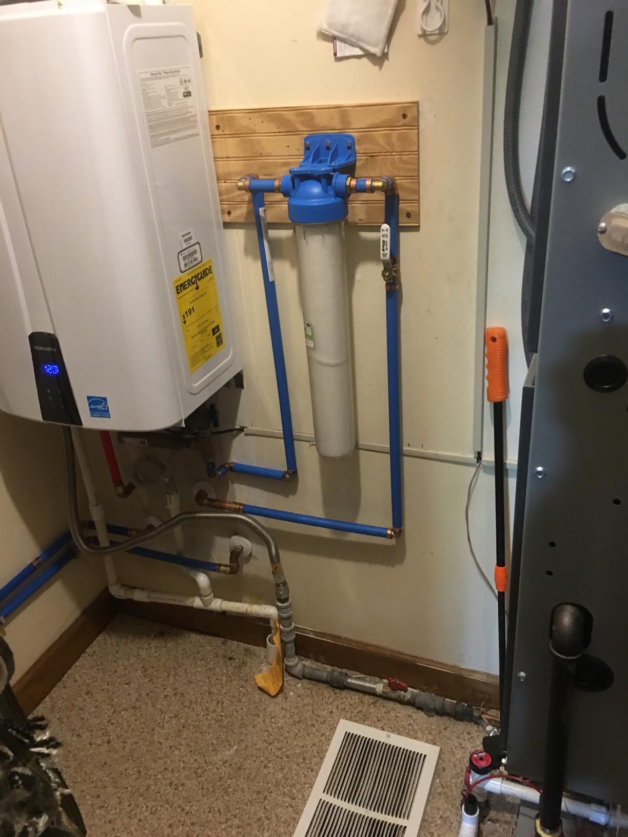 Tankless Water Heater Filter, KleenWater KW2520SCALEX-3 Tankless Hot Water Filter System, Polyphosphate Filter for Scale Prevention customer photo 1