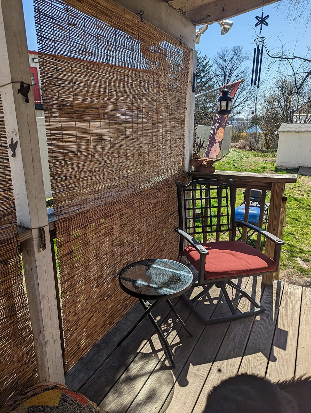Radiance Cord Free Bamboo Shades - Roll-Up Shades for Porch, Patio & Interior Windows - Bamboo Shades for Indoor & Outdoor - Cocoa - 60
