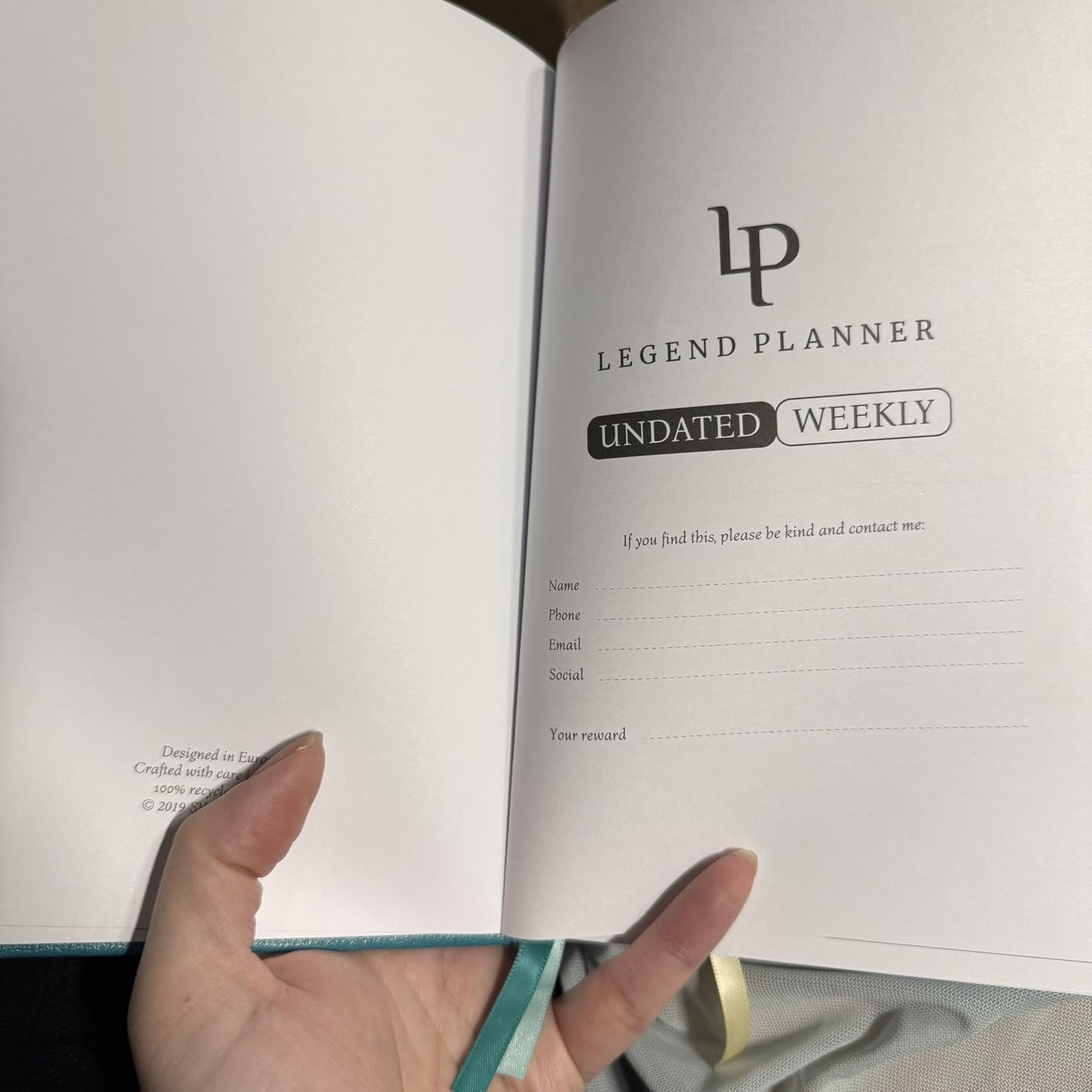Legend Planner Undated, Weekly & Daily Goal Journal, A5 Periwinkle customer photo 1
