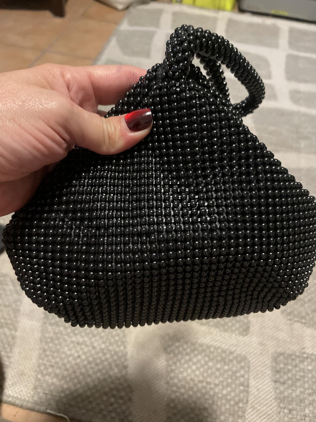 BABEYOND Women's Beaded Clutch Triangle Evening Bags Classy Wristlet Purse customer photo 1