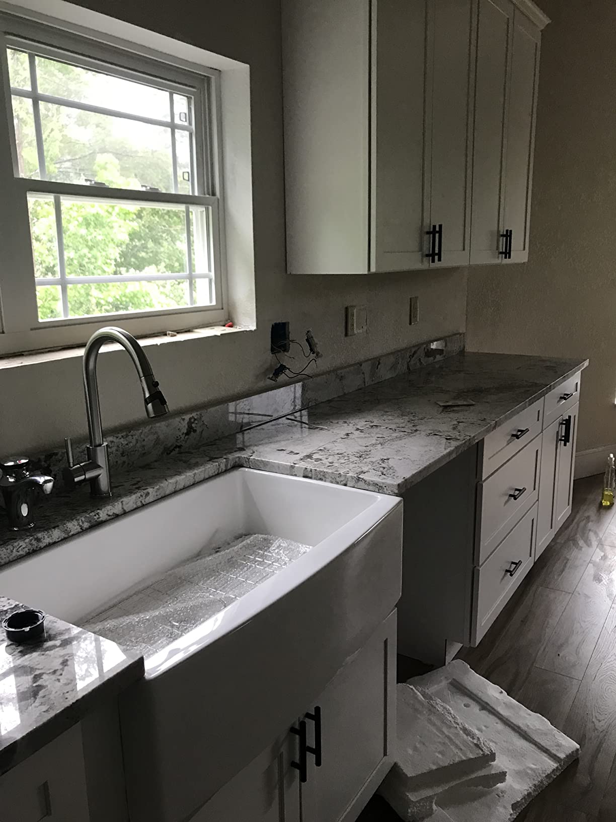 Lordear 33x20x9 Inch White Farmhouse Kitchen Sinks Apron Front Flat Fireclay Porcelain Ceramic Farmers Single Bowl Farmer Farm Sink customer photo 2