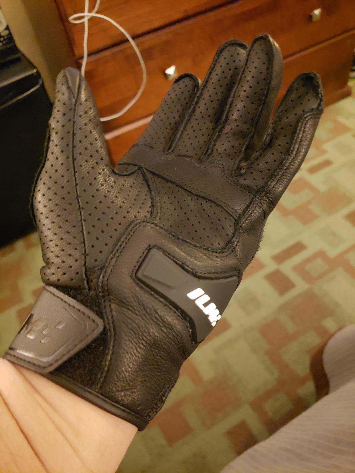 ILM Goatskin Leather Motorcycle Motorbike Riding Gloves DN01 Perforated customer photo 1