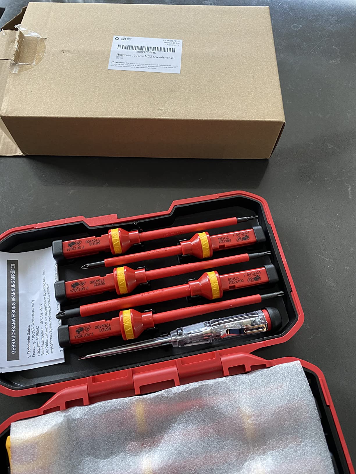 HURRICANE 1000V Insulated Electrician Screwdriver Set, 13 Piece Professional Electrical Screwdriver Set, CR-V Steel Magnetic Phillips Slotted Pozidriv Torx, Insulation VDE & GS Certified Screwdriver customer photo 1