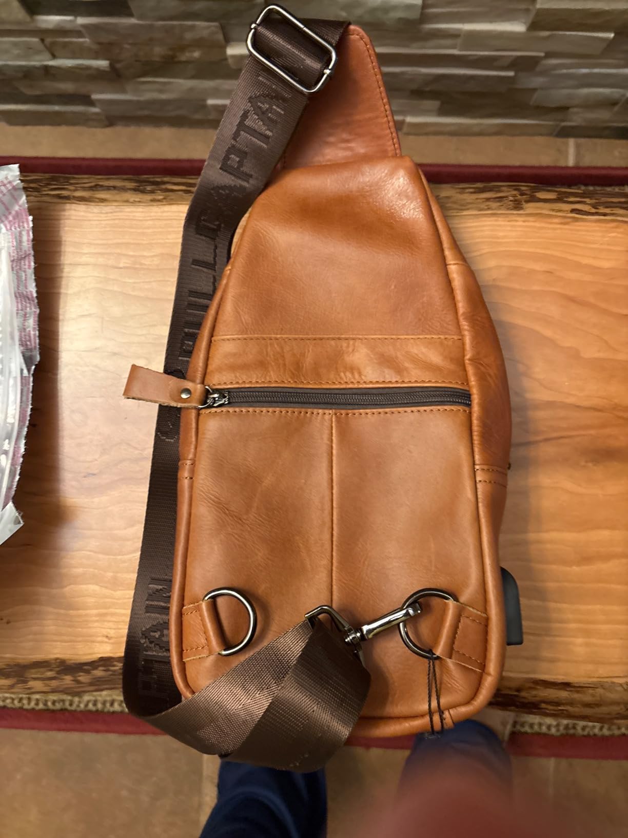 BULLCAPTAIN Genuine Leather Sling Bag for Men XB-129 customer photo 1