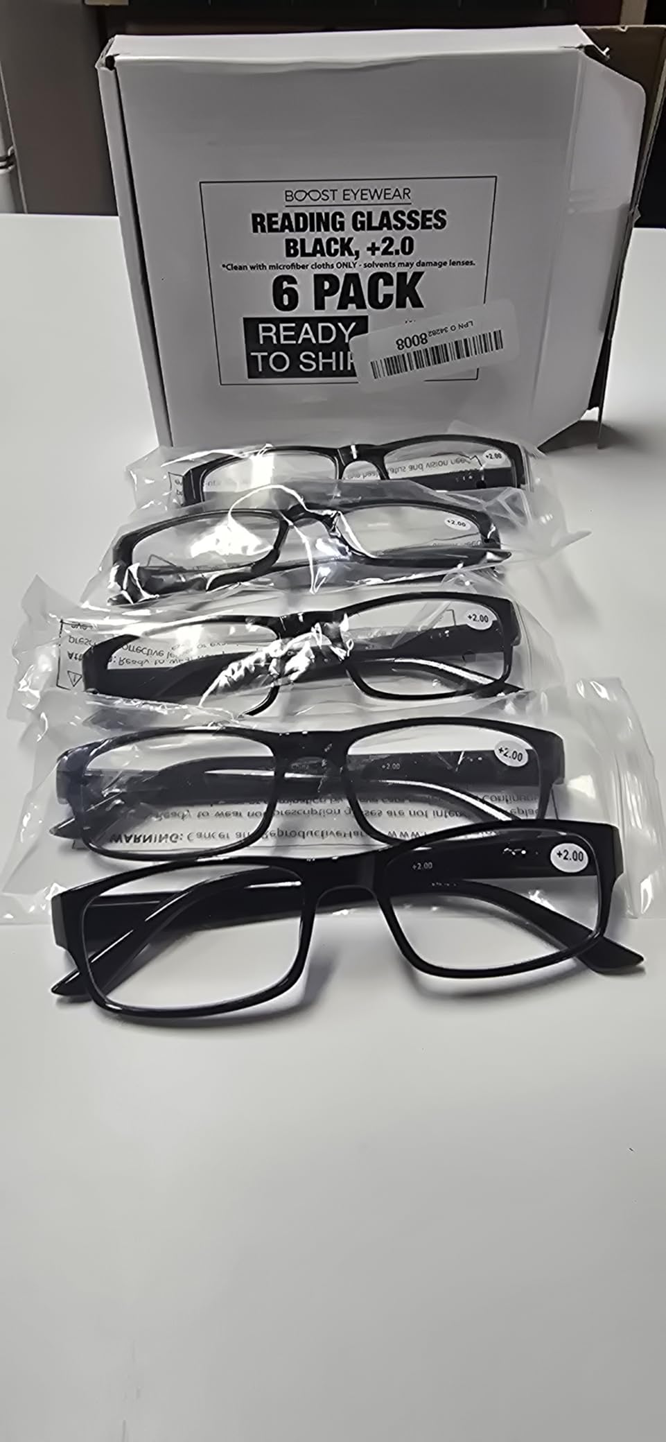 Boost Eyewear Reading Glasses, Traditional Black Frames, with Spring Loaded Hinges customer photo 2
