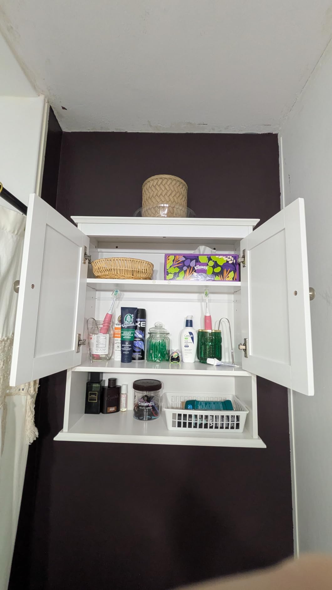 Spirich Bathroom Wall Cabinet with Beadboard Doors, White Medicine Cabinet customer photo 1