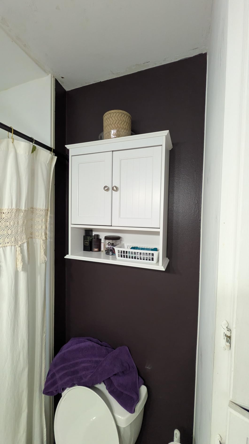 Spirich Bathroom Wall Cabinet with Beadboard Doors, White Medicine Cabinet customer photo 2