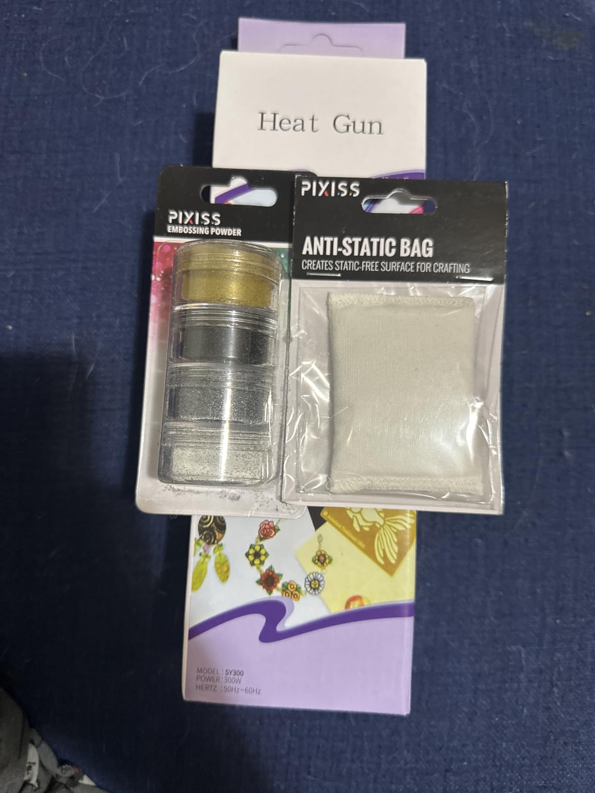 Embossing Kit with Heat Tool Bundle, Embossing Powders, Complete Embossing Starter Kit, Clear Embossing Pen, Embossing Ink Pad, 8X 10ml Embossing Powders for Crafts customer photo 1