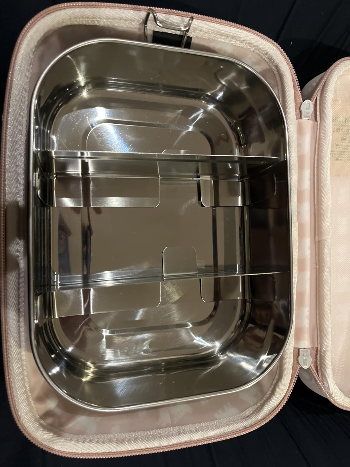 Blockhütte Stainless Steel Lunch Box for Adults I 47oz I Bento Box 3 Compartments with free Sealing, Leak-Proof Container, Metal Lunchbox for Travel, Work, Eco-Friendly Meal Storage Solution customer photo 1