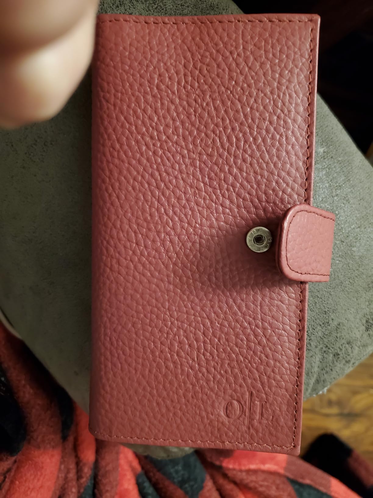 Personal Leather Checkbook Cover - RFID Blocking Compact Holder Design Idea customer photo 2