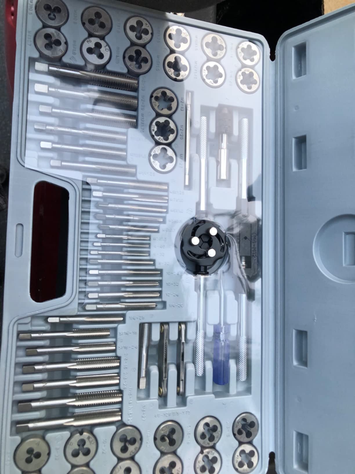 60-Pc Master Tap and Die Set - Include SAE Inch Size #4 to 1/2” and Metric Size M3 to M12, Coarse and Fine Threads | Essential Threading Rethreading Tool Kit with Complete Accessories and Storage Case customer photo 2