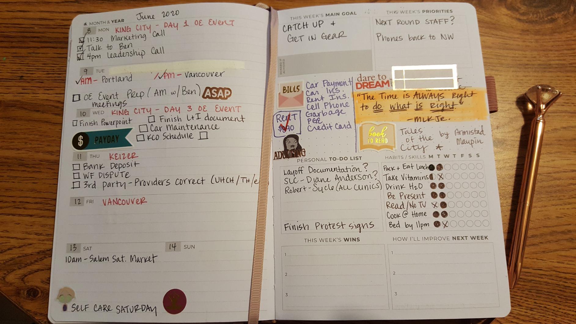 Clever Fox Planner Premium, Undated Weekly & Monthly Planner, Black customer photo 2