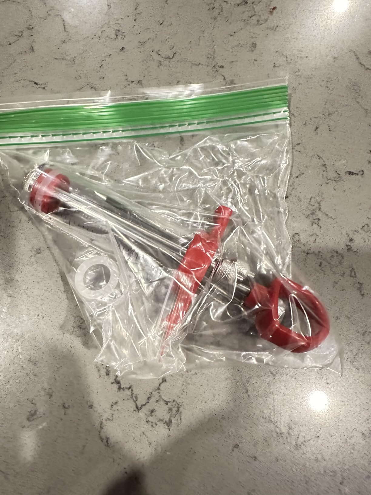 Meat Injector, 1-oz Plastic BBQ Marinade Injector Kit, Turkey Injector Syringe (3 Stainless Steel Meat Needles +3 Replacement O Rings + 1 Cleaning Brush) for Turkey Smoked BBQ Grill customer photo 2