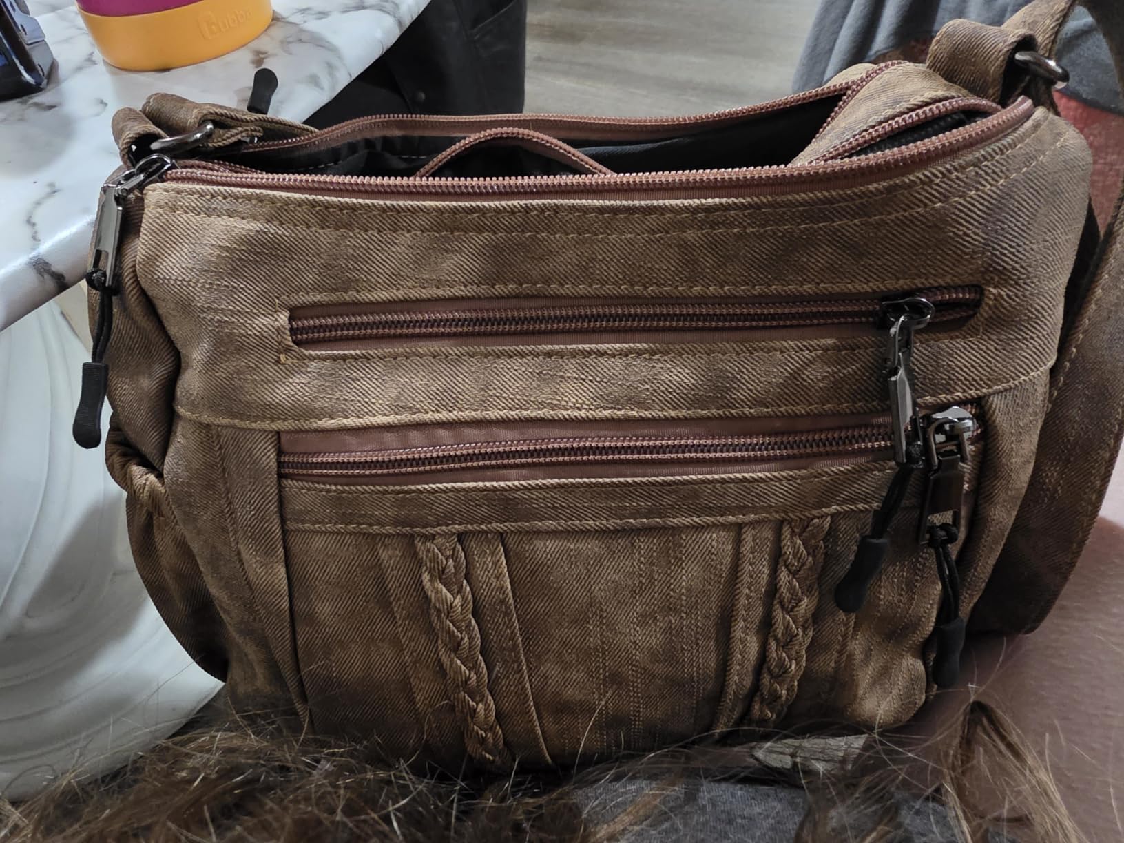 ELDA Crossbody Bags For Women Pocketbooks Soft PU Leather Purses and Handbags Multi Pocket Shoulder Bag customer photo 1