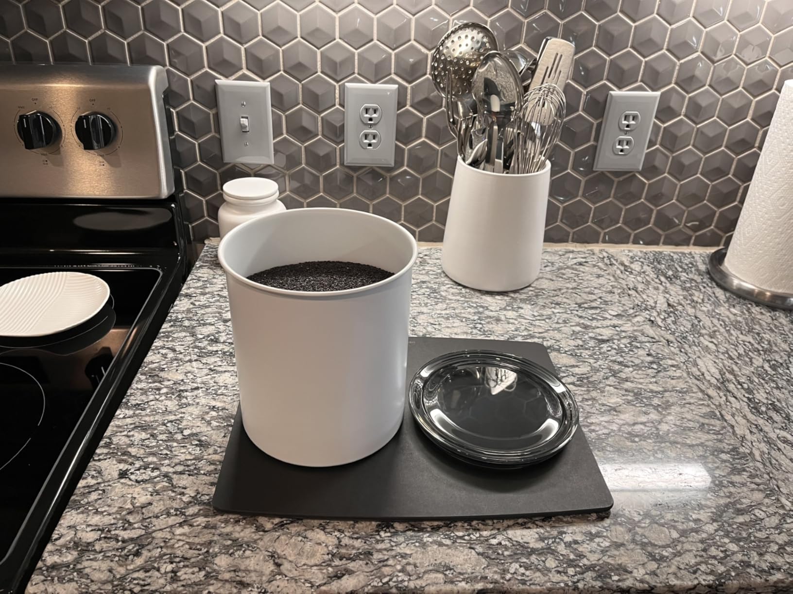 AirScape by Planetary Design | 2.2 lbs Coffee Storage | Matte Black | Plunger Lid Removes Excess Oxygen - DON'T buy airtight, BUY AIR-LESS - Holds 2.2 lbs Coffee Beans customer photo 1