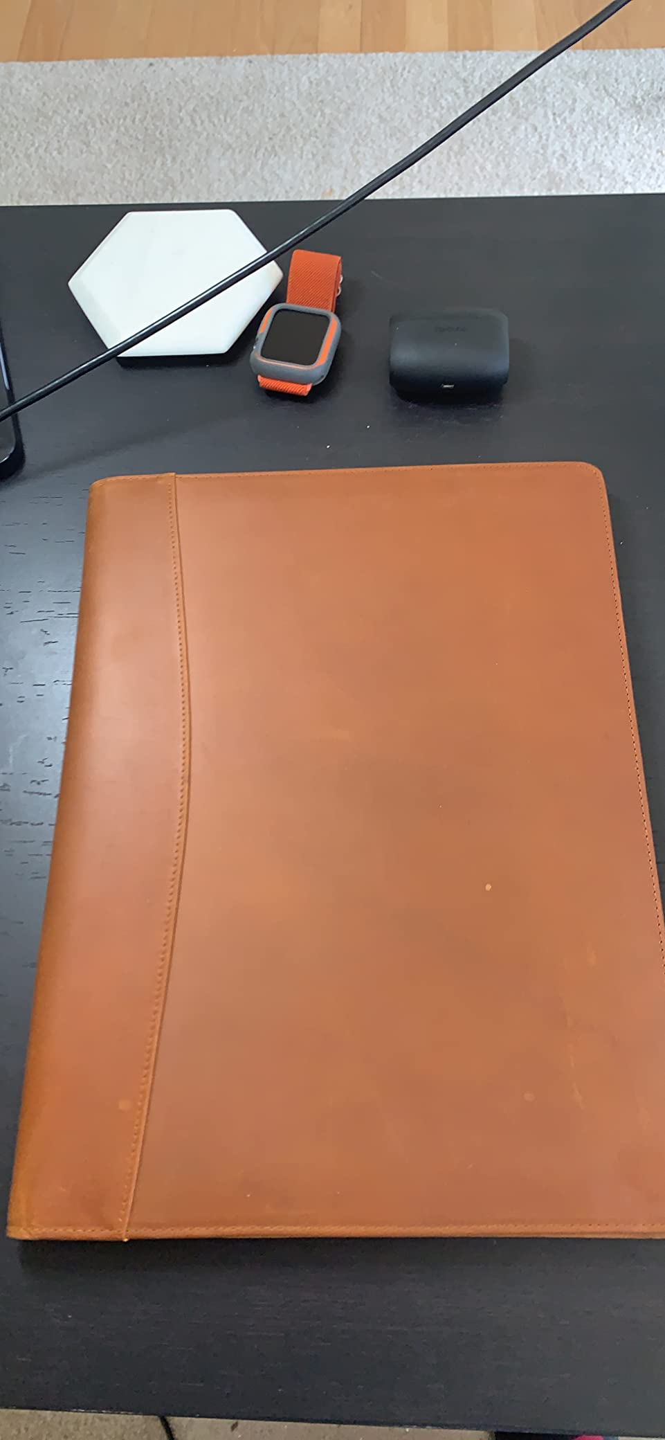 Jack&Chris Leather Portfolio, A4 Document Folder Legal Pad Padfolio, Professional Writing Letter Notepad Clipboard Sleeve Organizer, Resume Folio Binder for Men&Women,JC1823 customer photo 1