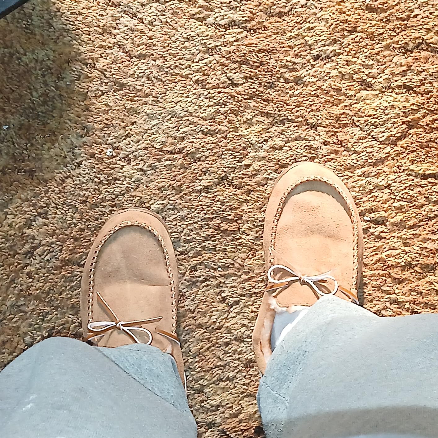 MIXIN Mens Moccasins Slippers Memory Foam House Shoes customer photo 2