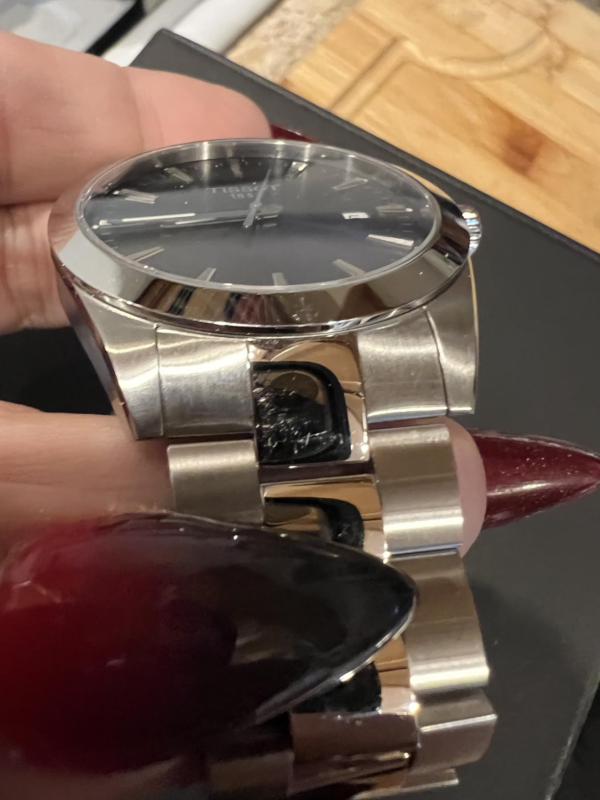 Tissot mens Gentleman Stainless Steel Dress Watch Grey T1274101104100 customer photo 2