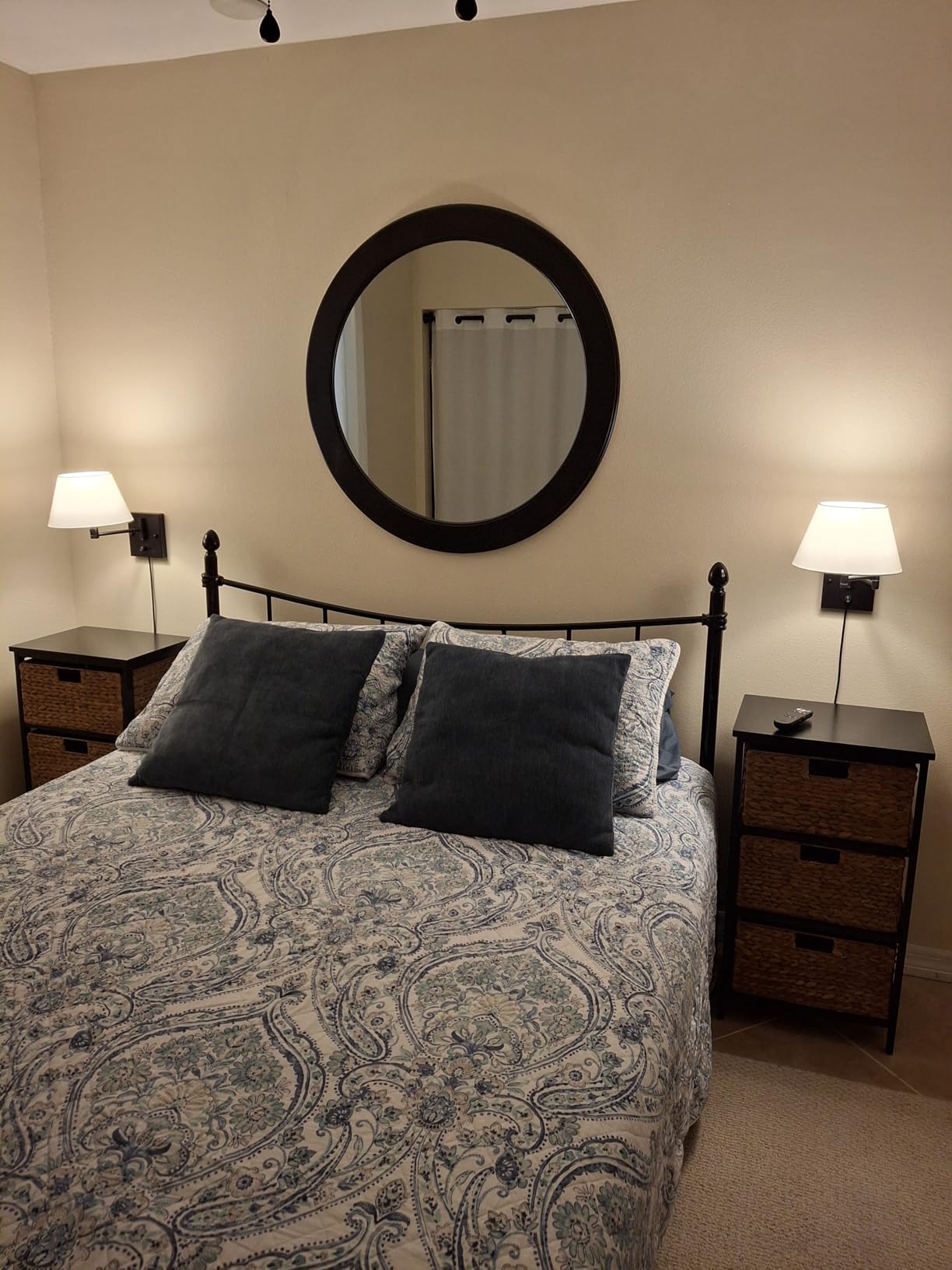 Pauwer Plug in Wall Sconce Set of 2, Swing Arm Wall Lamp (Beige Shade) customer photo 2
