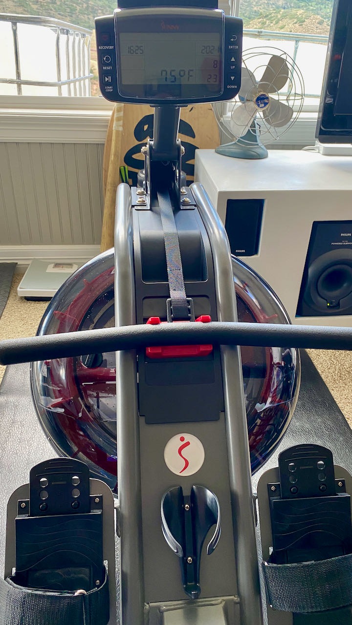Sunny Health & Fitness AquaStrive Series Smart Water Rower, 300LB Capacity Plus Dynamic Hydro Resistance for Home Cardio Workout, Free SunnyFit Training App Connection customer photo 1