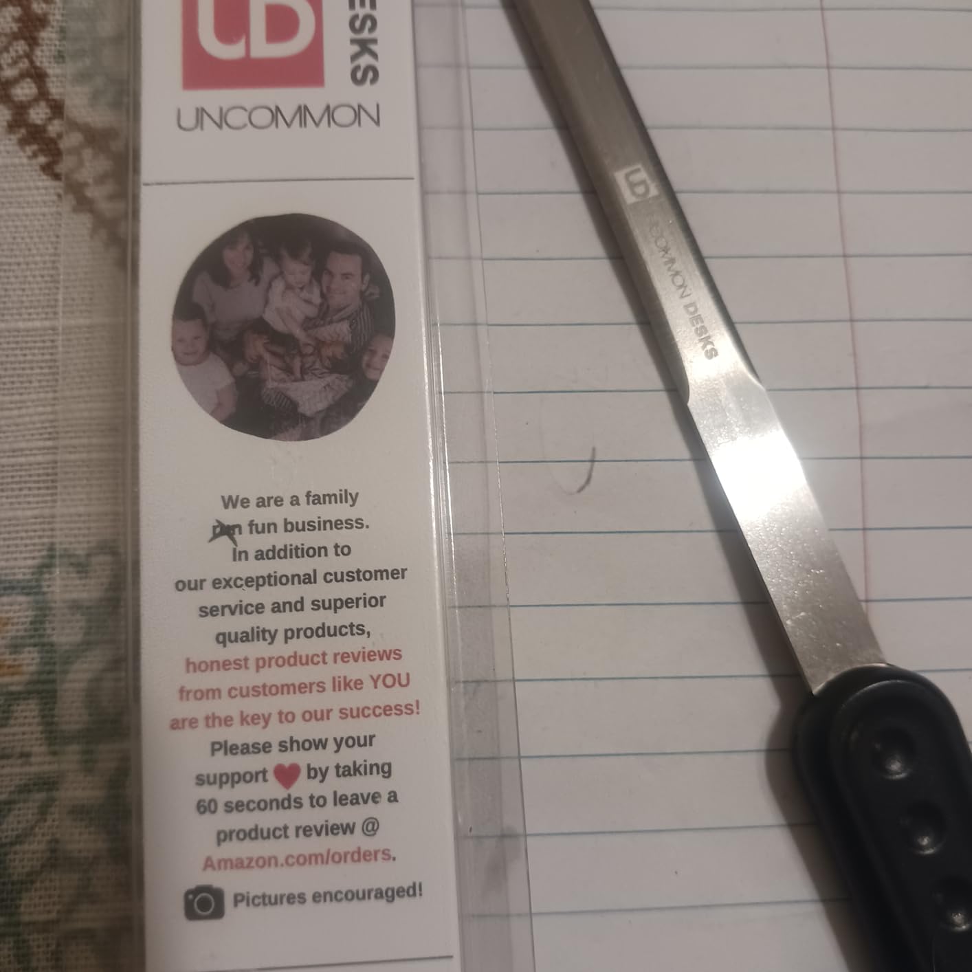 Envelope Letter Opener, Black, 1 Pieces customer photo 1