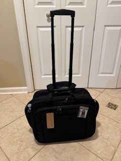 KROSER 17.3 Inch Rolling Laptop Computer Bag,Wheeled Briefcase,Roller case customer photo 1