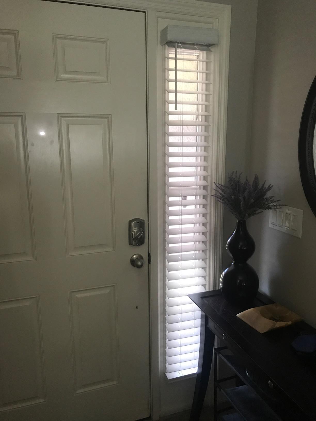 allen + roth Trim at Home 2-in Cordless White Faux Wood Room Darkening Plantation Blinds (Common: 9-in; Actual: 8.5-in x 72-in) customer photo 2