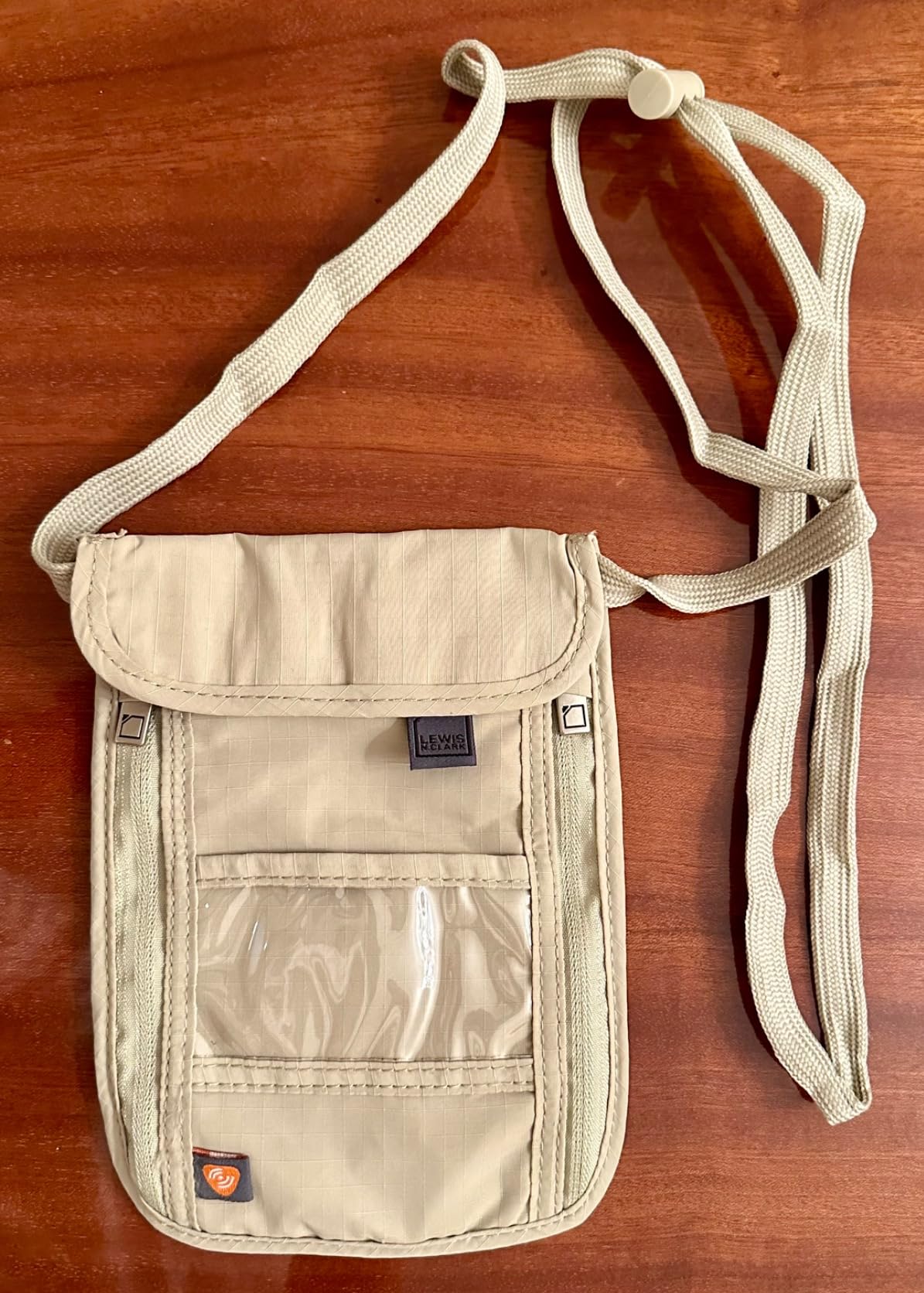 Lewis N. Clark Stash Neck Travel Wallet, RFID Blocking Passport Holder, Protect Personal Information, Slate customer photo 2